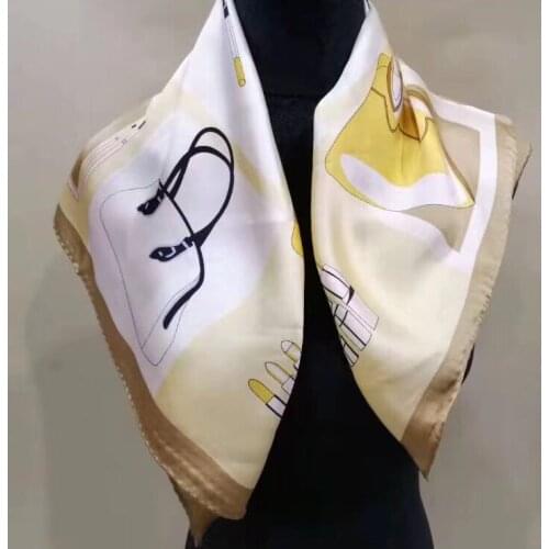 New 70cm SQUARE 100% Real Pure SILK SCARF Silk Satin Neckerchiefs factory sale 10 pcs/lot #4119