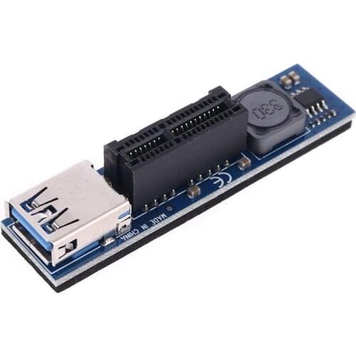 PCI-E Riser Mini PCIE to PCI-E X1 Extension Port SATA Adapter Expansion Card Power Connector with 30cm USB Extender XXUC