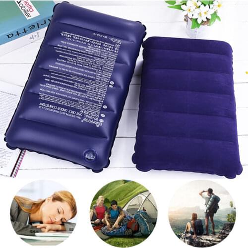 Travel Portable Inflatable PillowTravel Pillow Flocking Pillow Camping Pillow Office Pillow Camping Tent Inflatable Pillow