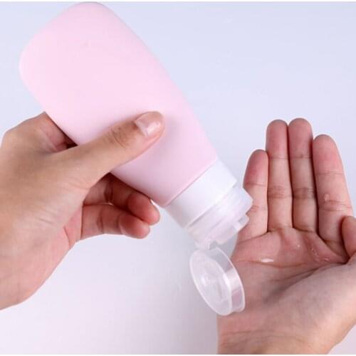 38/60/90ml Mini Portable Refillable Travel Cosmetics Bottle Silicone Empty Storage Container Essence Lotion Shampoo Shower Gel