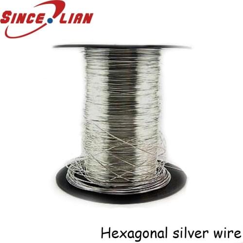 Hexagon 999 Pure Silver Wire Hexagon DIY Sterling Silver Accessories Hand-Made Winding Wire Sterling Silver Supplies Line