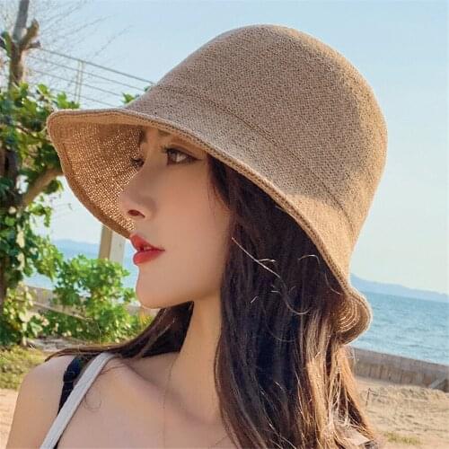 Panama for women Straw Hat Women Fashion Travel Panama Bucket Hat Ladies Sunshade Breathable Sun Hat