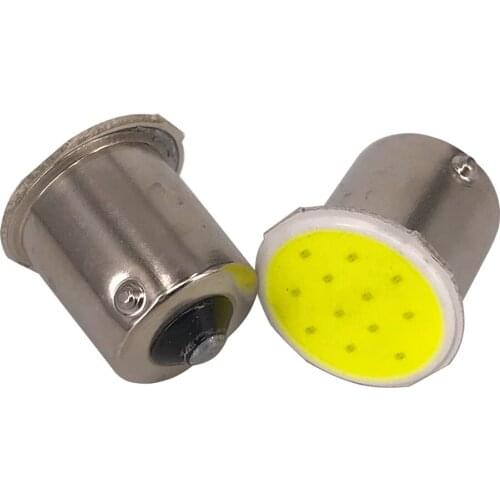 100x 1156 BA15S 12 COB LED Car Auto Trunk Interior Chips p21w RV Trailer Rear Turn Signal Lights Bulb Lamp car accessories White