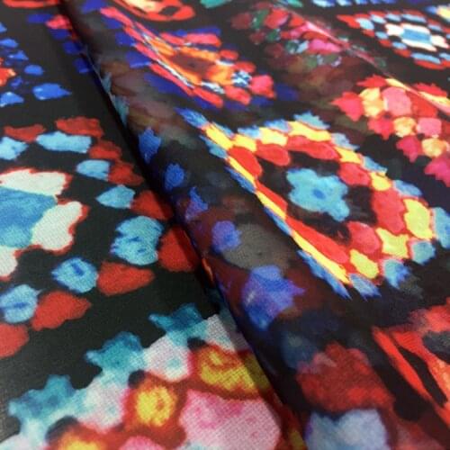 Spring classic printed fabric European brand, womens chiffon printing, sewing fabric factory store is not out of stock