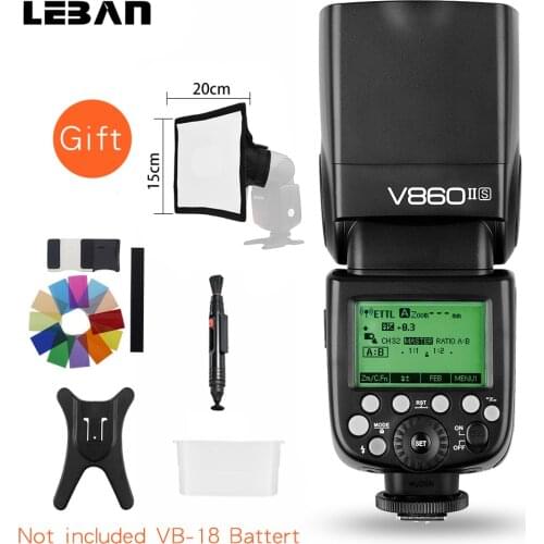 Godox Ving V860II V860II-C/N/S/F/O E-TTL HSS 1/8000 Speedlite Flash for Canon Nikon Sony DSLR Without VB-18 Battery