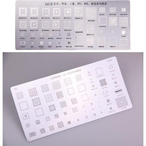 3pcs universal Directly Heated BGA Stencils for Samsung HTC Huawei Android MTK Reballing Kit