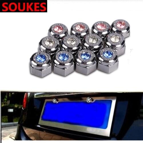 4pcs Car Grill License Plate Frame Chrome Screws For BMW E46 E39 E90 E60 E36 F30 F10 E34 X5 E53 E30 F20 E92 E87 M3 M4 M5 X3 X6 M