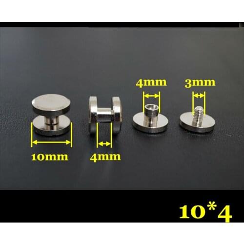 50pc Q4-10x4 Solid Brass belt screw Chicago Screw Leathercraft