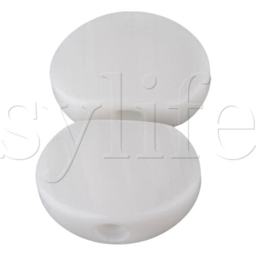 6pcs Guitar Tuning Machine Head Pearloid Oval Acrylic Buttons For Ukulele White