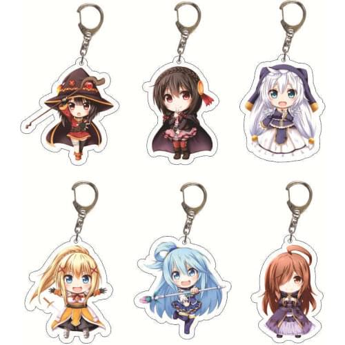 Anime KonoSuba Gods Blessing On This Wonderful World acrylic key chain pendant
