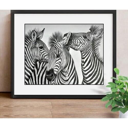 Diamond Embroidery Animal 5D Diamond Painting Cross Stitch Zebra Picture Of Rhinestones Home Decor Christmas Gifts