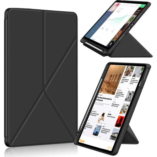 10.95" Case for Huawei MatePad 11 2021with Pen Holder, Smart Slim Trifold Stand with Auto Sleep/Wake Soft TPU Back Cover+ stylus