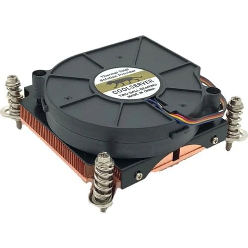 COOLSERVER 1U3CC Server CPU Cooler Fan Copper Heatsink Industrial Workstation Computer Active Cooling for Intel LGA2011 LAG115X