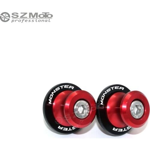 For DUCATI MONSTER 821 Monster821 2014-2017 2016 Motorcycle Accessories Swingarm Spools slider M6 stand screws LOGO Aluminum