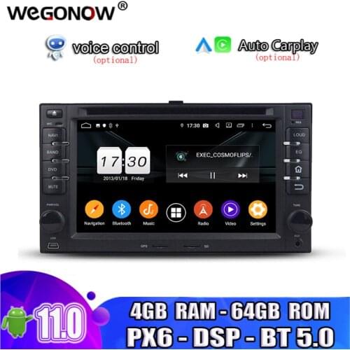 DSP PX6 Android 10.0 4G RAM 64G ROM For kia CEED Sorento Sedona Optima Rio Carens BT5.0 Wifi GPS Map Car DVD Player RDS Radio