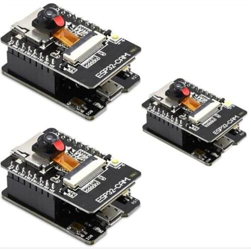 ESP32-CAM-MB WIFI Bluetooth Development Board OV2640 Camera Module MICRO-USB Interface CH340G USB to Serial Port, 3Pcs