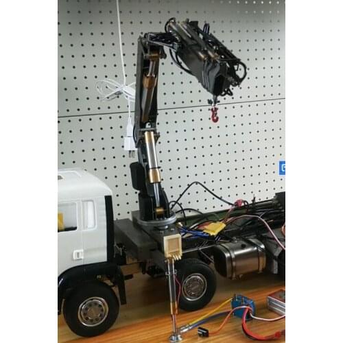 1/14 Scale Hydraulic hanging/screw crane Kits/Assembly For Tamiya LESU Tractor MAN KING V8 TRAILER Engineering vehicle