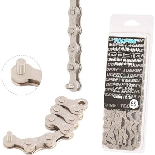 Mountain Road Bike Chain 8/9/10/11 Speed Universal 24/27/30/33 Speed Shift Chain Cycling Chain with Magic Buckle