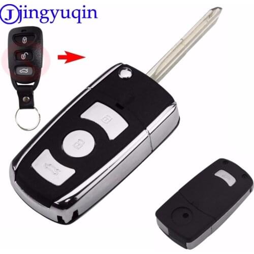 Jingyuqin Remote Folding Car Key Shell Cover Fob Case for Kia Hyundai Elantra Sonata Genesis Santa Fe Accent K2 K3 K5