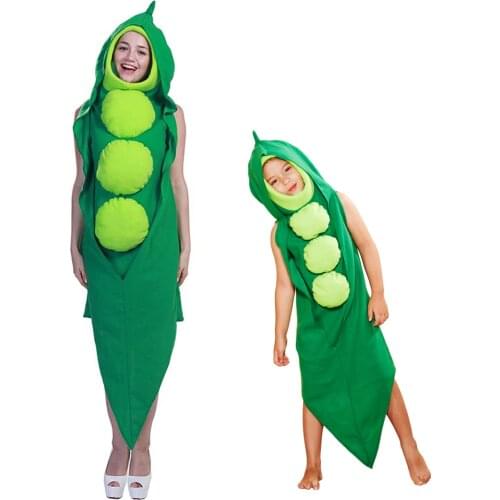 Snailify Halloween Costume For Adult 2019 Women Peas Costume Girls Peas Costume Family Cosplay For Carnival Vegetables Cosplay