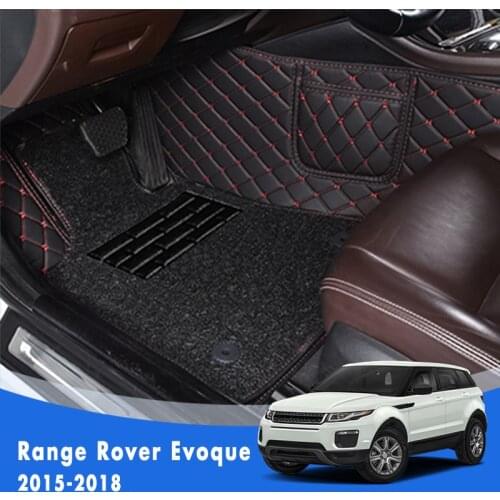 Wire Loop Carpets Car Floor Mats For Range Rover Evoque 2015 2016 2017 2018 Double Layer Interiors Accessories For Land Rover