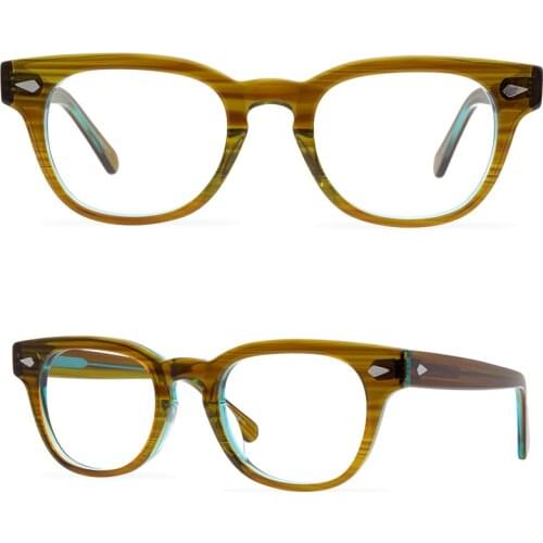 Round square glasses neutral retro acetate glasses frame transparent glasses