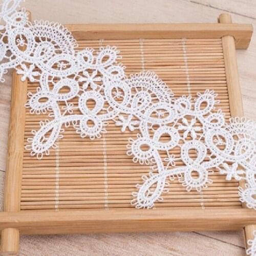 1Yards Best Selling 6.5CM Guipure Lace Fabric Trim Embroidery Lace Fabric Applique Dress Sewing Lace Ribbon dentelle encajes TU1