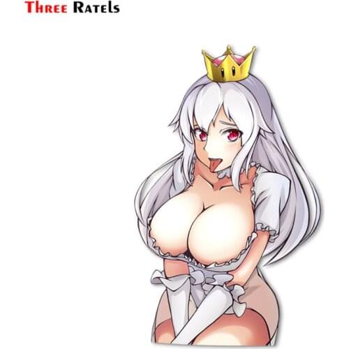 Three Ratels FC283 BOOETTE KISS Cute cartoon 3D Stickers for car sexy anime girls nude decal