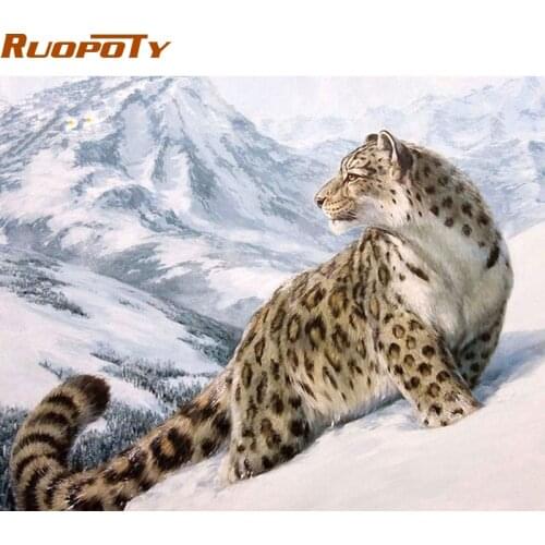 RUOPOTY Frame DIY Painting By Numbers Modern Hand painted Oil Painting Home Decor Wall Art Picture For Living Room 40x50cm Arts