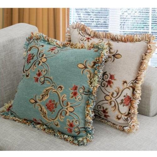 Embroidered Flower grade Pillow Cover Home Decorate Pillow Case Office Sofa Cushion Cover