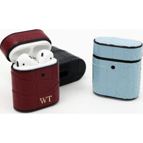 New Custom Crocodile Case For Airpods Apple Bluetooth Wireless Ear Phone Cover For Air Pod 1/2 Pro Leather Protect Sleeve Box