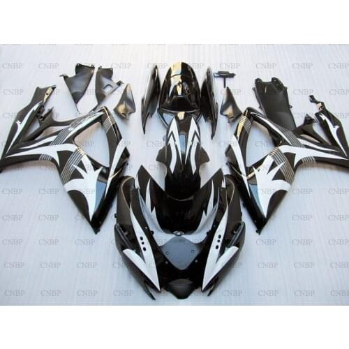 For Suzuki GSXR750 2006 - 2007 K6 Fairings GSX R 600 06 Bodywork GSXR750 2006 Black White Motorcycle Fairing