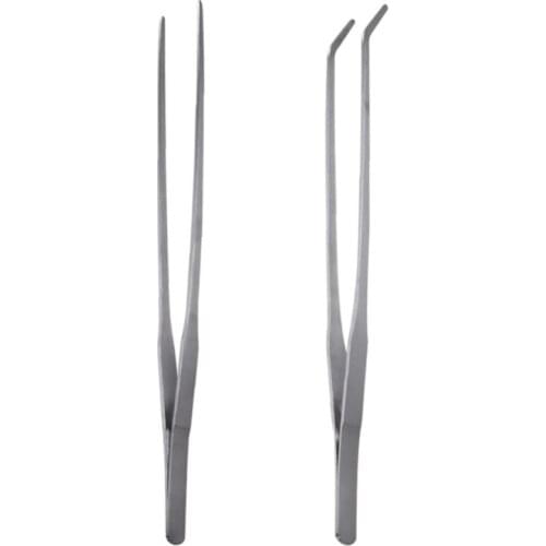 New Straight/Elbow Stainless Steel Tank Tweezers Pliers Aquarium Tool Fish Tank Aquatic Plants Forceps Clip For Cleaning Tool