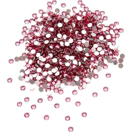 Rose Stones SS3-SS34 Flat Back Glass Accessories Non Hotfix Flatback Nail Rhinestone For Clothes Nails 3D Nail Art Decoration