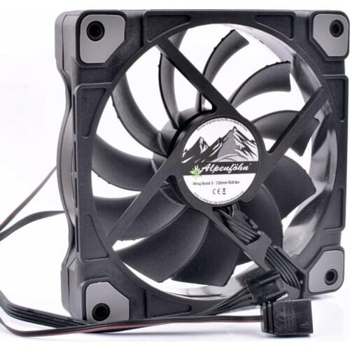 Alpenföhn Wing Boost3 -120mm RGB fan 12cm 12025 120x120x25mm 12V 4 lines pwm CPU water cooled RGB cooling fan