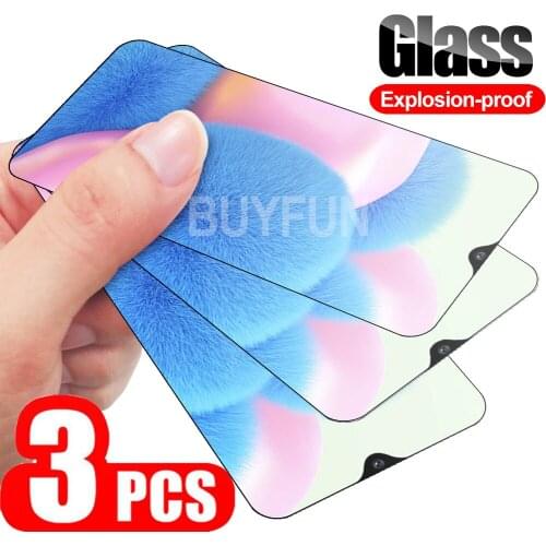 3 PCS Safety Glass For Samsung Galaxy A30 A30S A31 Full Cover Film on samsun glaxy a 30 30s 31 protective tempered glass hd