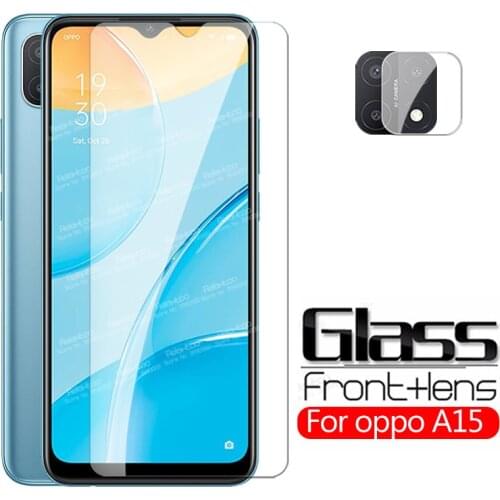 For Oppo A15 Glass Camera Protective Tempered Glass For Oppo A 15 6.52" Oppoa15 Screen Protector Safety Armor Phone Cover Film