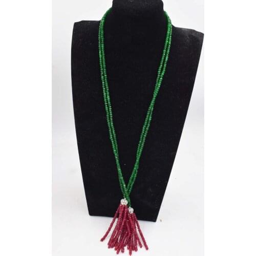 Green and pink red jade beads roundel 4*2mm necklace wholesale beads 32inch gift discount