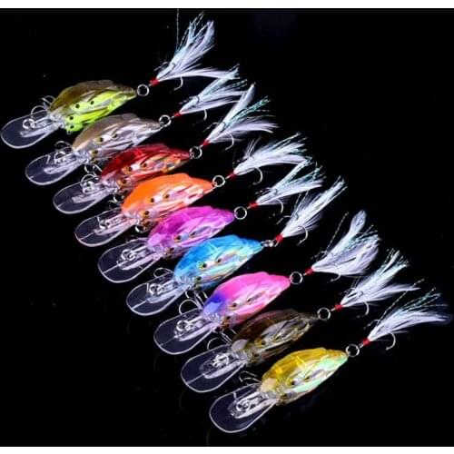 1Pcs Group of fish Crankbait floating swim Hard lure 7.5cm 9g Feather bait Wobbler Slow Floating Fishing Tackle