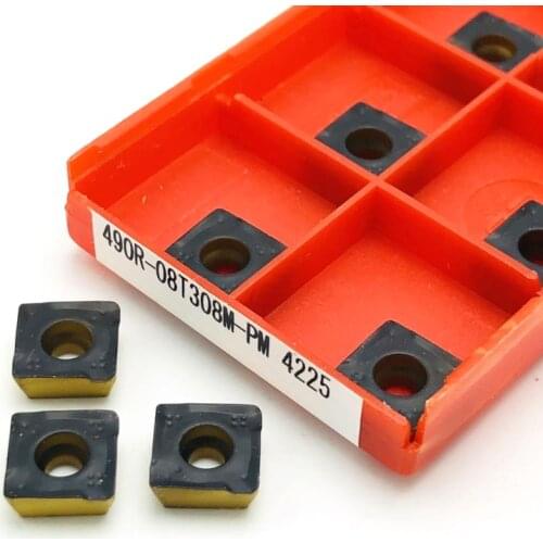 10pcs 490R-08T308M-PM 4240 Carbide Insert CNC Turning Milling Insert 490R 08T308 Turning Tool Milling Cutter Cutting Tool