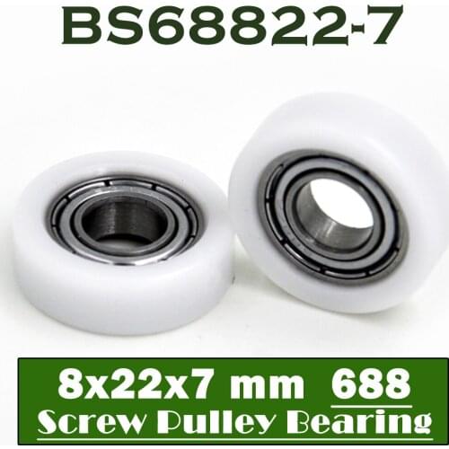 688 ZZ Ball Bearing Covered With POM Plastic 8*22*7 mm ( 2 PCS ) Plastic Pulley Bearings 688 Z 2Z