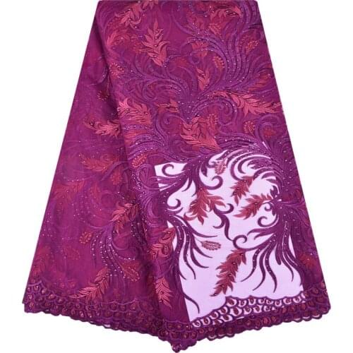 African Lace Fabric 2018 Women Fashion Beautiful High Quality Net Lace Embroidery French Tulle Lace For Wedding Dress 1199