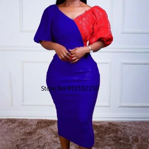 African Dresses For Women Spring Autumn Africa Clothing Long Sleeve Dress Sexy V-Neck Perspective Slim Dress Office Lady Party