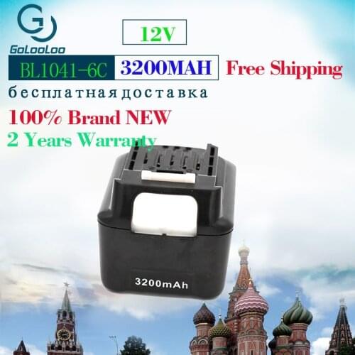 Golooloo 12v 3200mAh For Makita BL1041B Bateria Rechargeable DRILL DRIVER : DF031D DF031DWAE DF031DZ DF032DZ DF032DSAJ DF331D