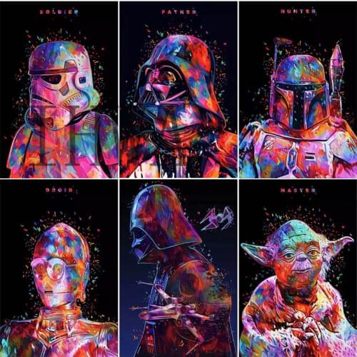 Disney Star Wars Mandalorians Diamond Painting Cross Stitch Full Square Round Diamond Embroidery Sale Home Decor Gift Handwork