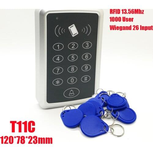 Proximity Card Access Controller Rfid 13.56mhz Door Access Control System IC M1 Card Access controller+ keyfobs or thin Card