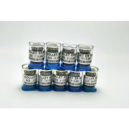 Free Shipping High Precision 0.008 9pcs ER16 collets 3.175mm-10mm ER 16 Spring Collet Chuck Holder hardened collet