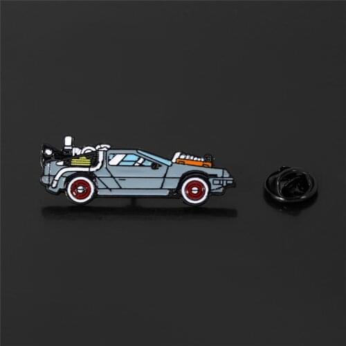 Back To The Future Hard Enamel Pins Brooch Women Backpack Bags Badge Car Model Movie Lapel Jewelry Gifts