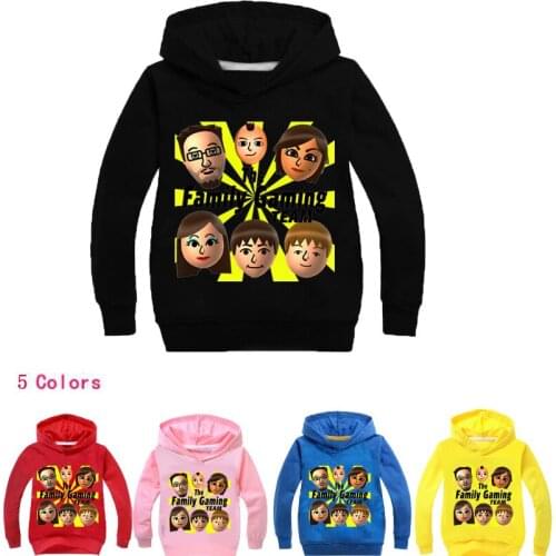 Children Sweatshirts Boys T Shirt Outerwear The Family Gaming Team Print Clothing Girl Cartoon Hooded Kids Spring Coats Tops Tee