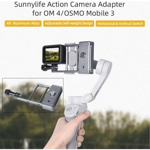 DJI OM 4 Handheld Gimbal Action Camera Adapter Switch Mount Plate For GoPro 9/8/Osmo Action For Osmo Mobile 3 Stabilizer Parts